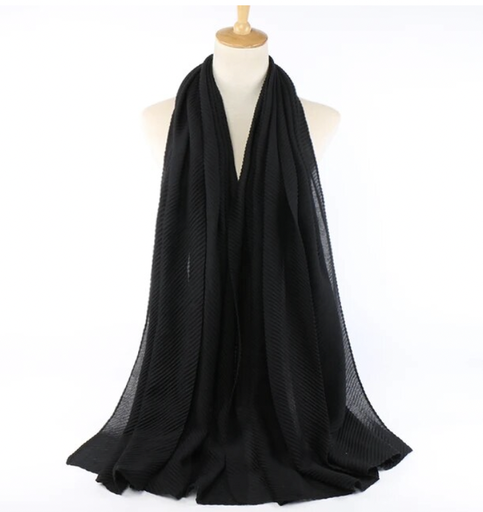 Large Georgette Chiffon - Black